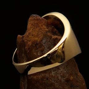 32nd Degree Scottish Rite Ring - Green Wings Down Gold Brass - Bricks Masons