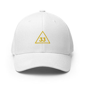 33rd Degree Scottish Rite Baseball Cap - Golden Embroidery - Bricks Masons