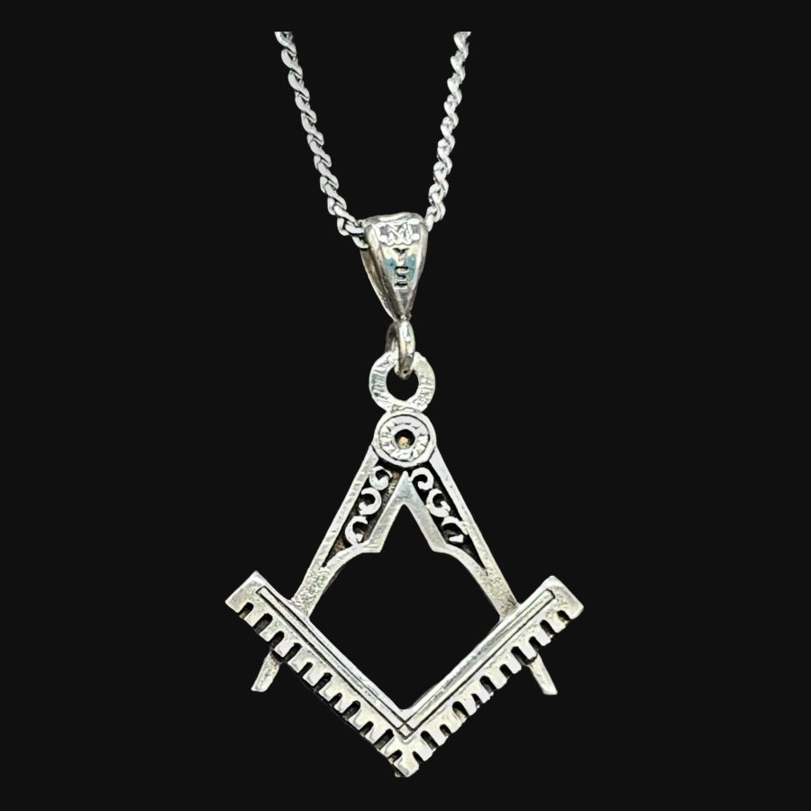 Masonic Entered Apprentice Degree Pendant in 925 Silver 2.5 cm 4.5 gr Art 34 - Bricks Masons