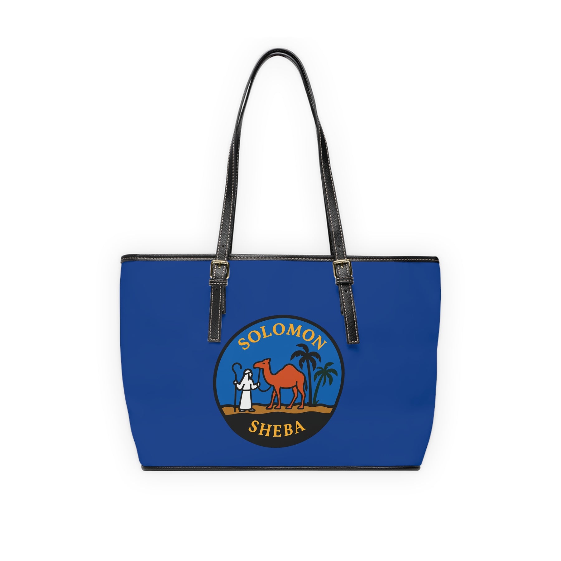Queen of the South Handbag - Blue PU Leather With Ample Interior - Bricks Masons