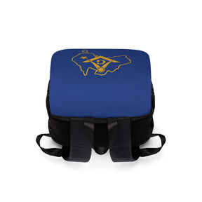 Master Mason Blue Lodge Australia Jurisdiction Backpack - Blue & Gold Map - Bricks Masons