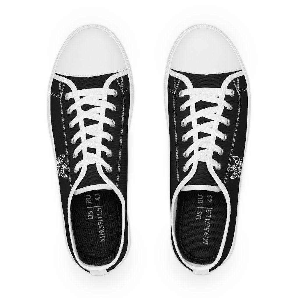 33rd Degree Scottish Rite Sneaker - Wings Up Low Top Black & White