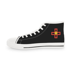 St. Thomas of Acon Sneaker - High Top Black & White - Bricks Masons
