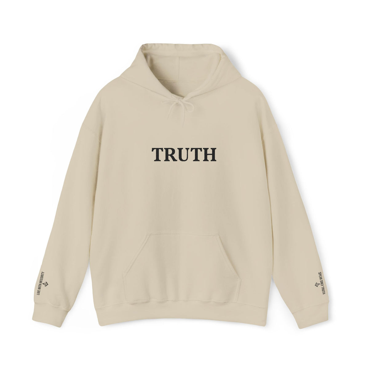 Master Mason Blue Lodge Hoodie - Truth Front & Sleeves Embroidery - Bricks Masons
