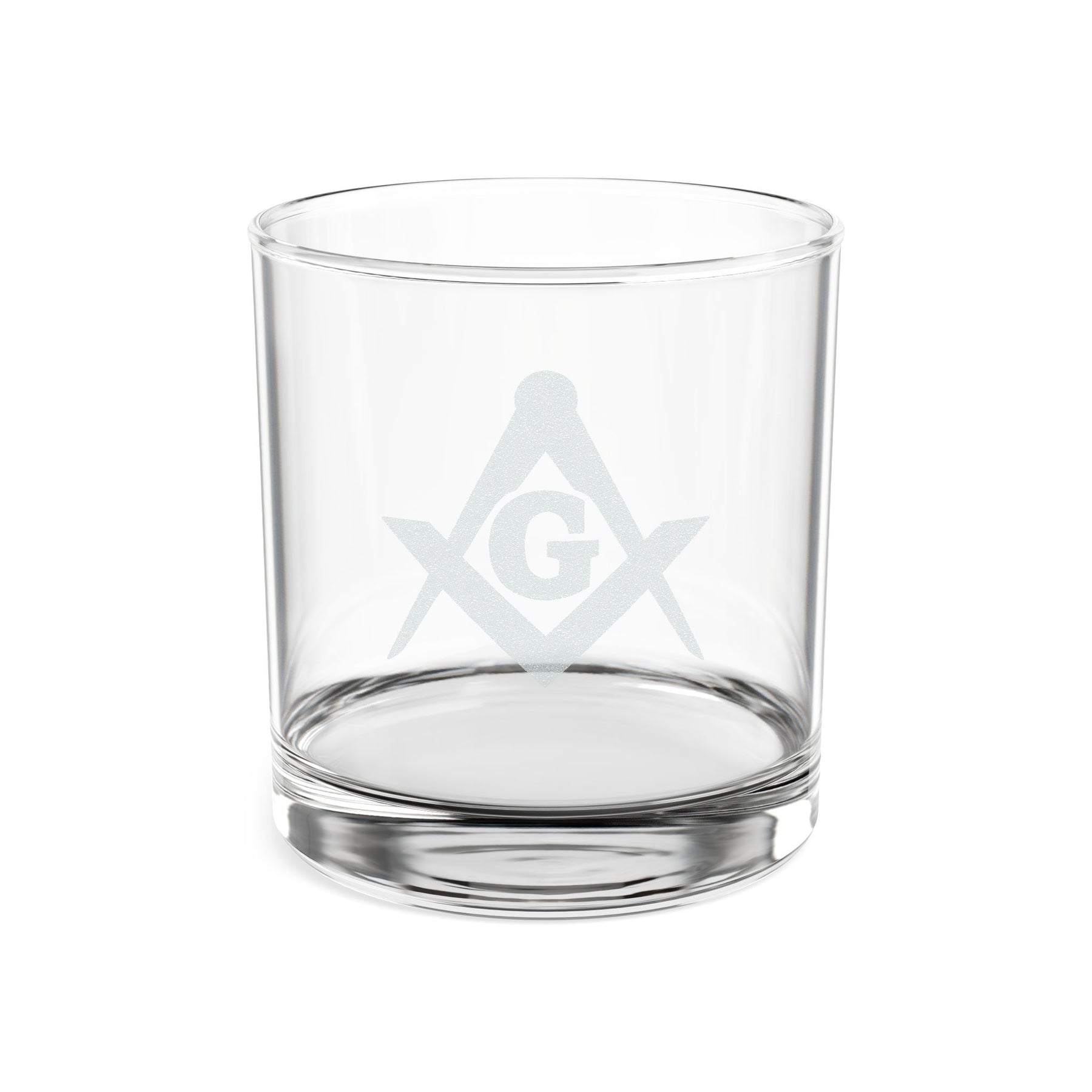 Master Mason Blue Lodge Whiskyglas – Winkelmaß und Zirkel mit G