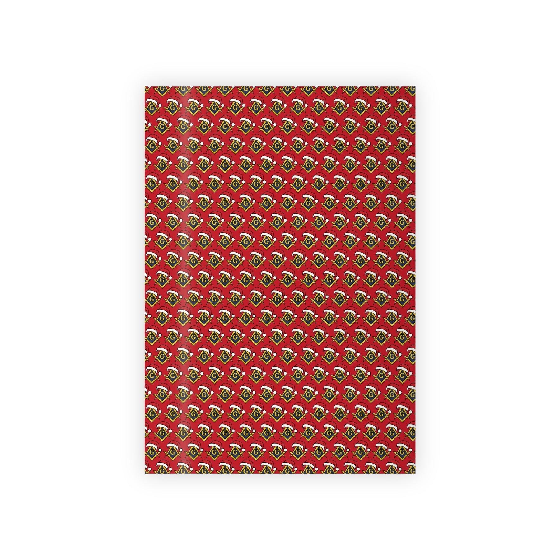Master Mason Blue Lodge Wrapping Paper - Square & Compass G Christmas Wrap - Bricks Masons