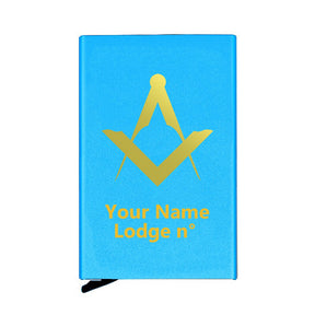 Master Mason Blue Lodge Credit Card Holder - Various Colors - Bricks Masons