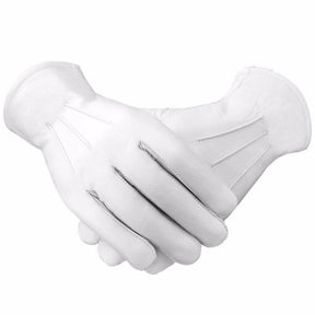 Masonic Gloves - White Soft Leather