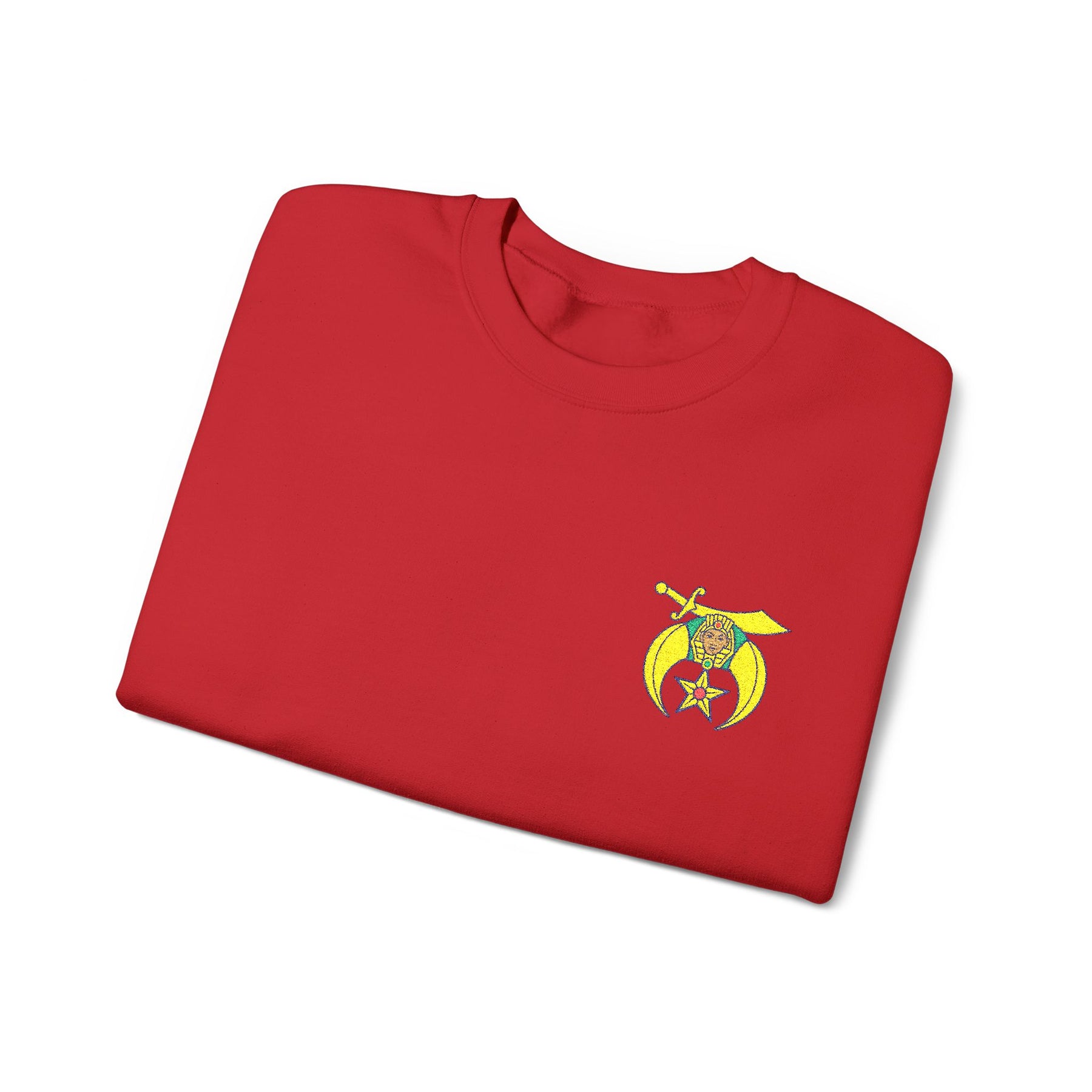 Shriners Sweatshirt - Crewneck Embroidered Front Detail - Bricks Masons