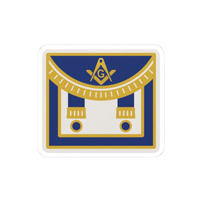 Master Mason Blue Lodge Sticker Decal - Kiss-Cut Blue Apron - Bricks Masons