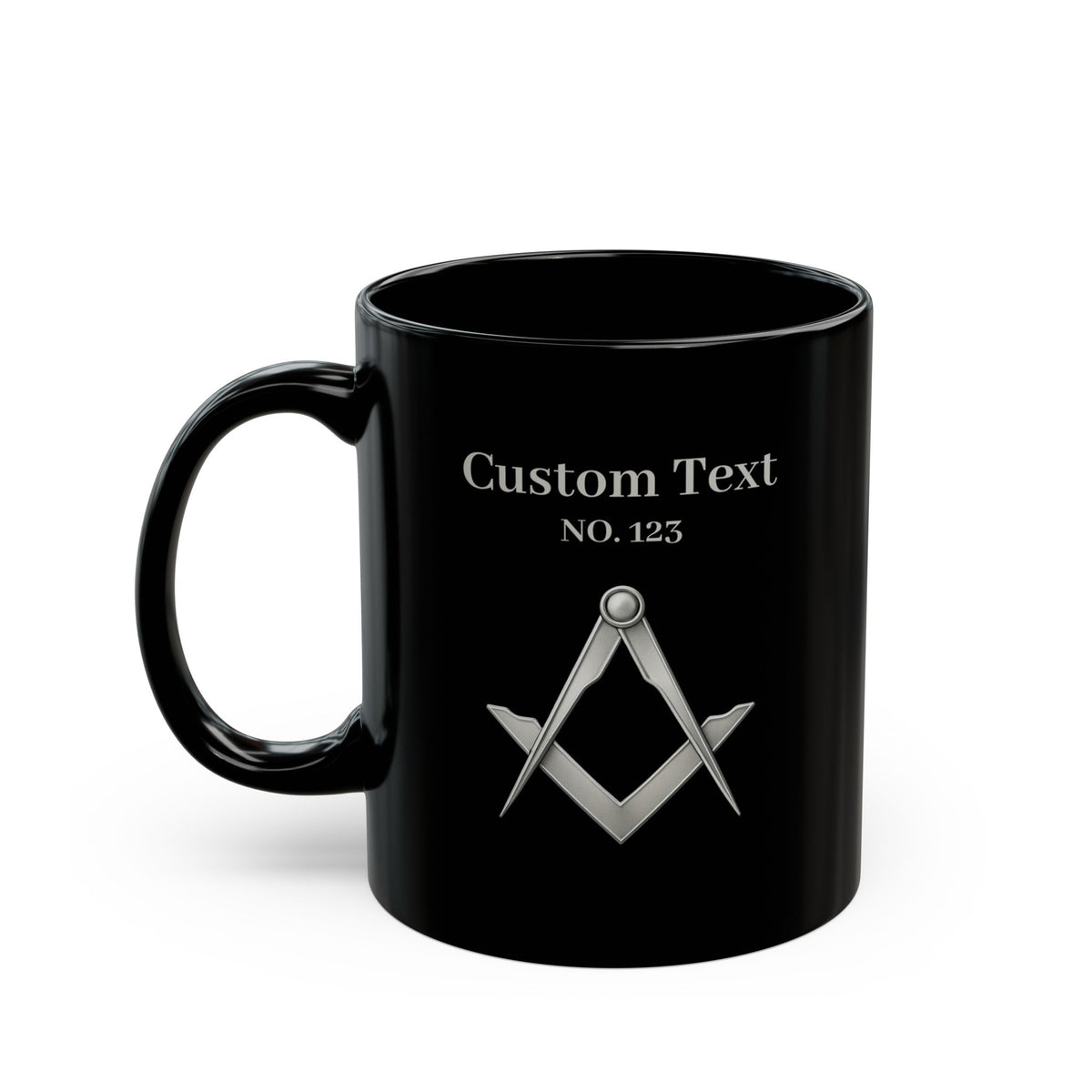 Master Mason Blue Lodge 11oz Black Mug - Bricks Masons