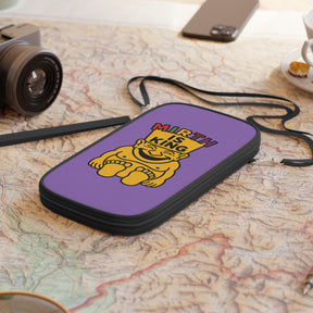 Royal Order of Jesters Passport Wallet - Mirth is King Vibrant Yellow & Purple Colors - Bricks Masons