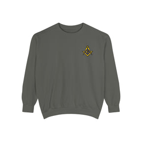 Master Mason Blue Lodge Sweatshirt - Embroidered Emblem Square & Compass G - Bricks Masons