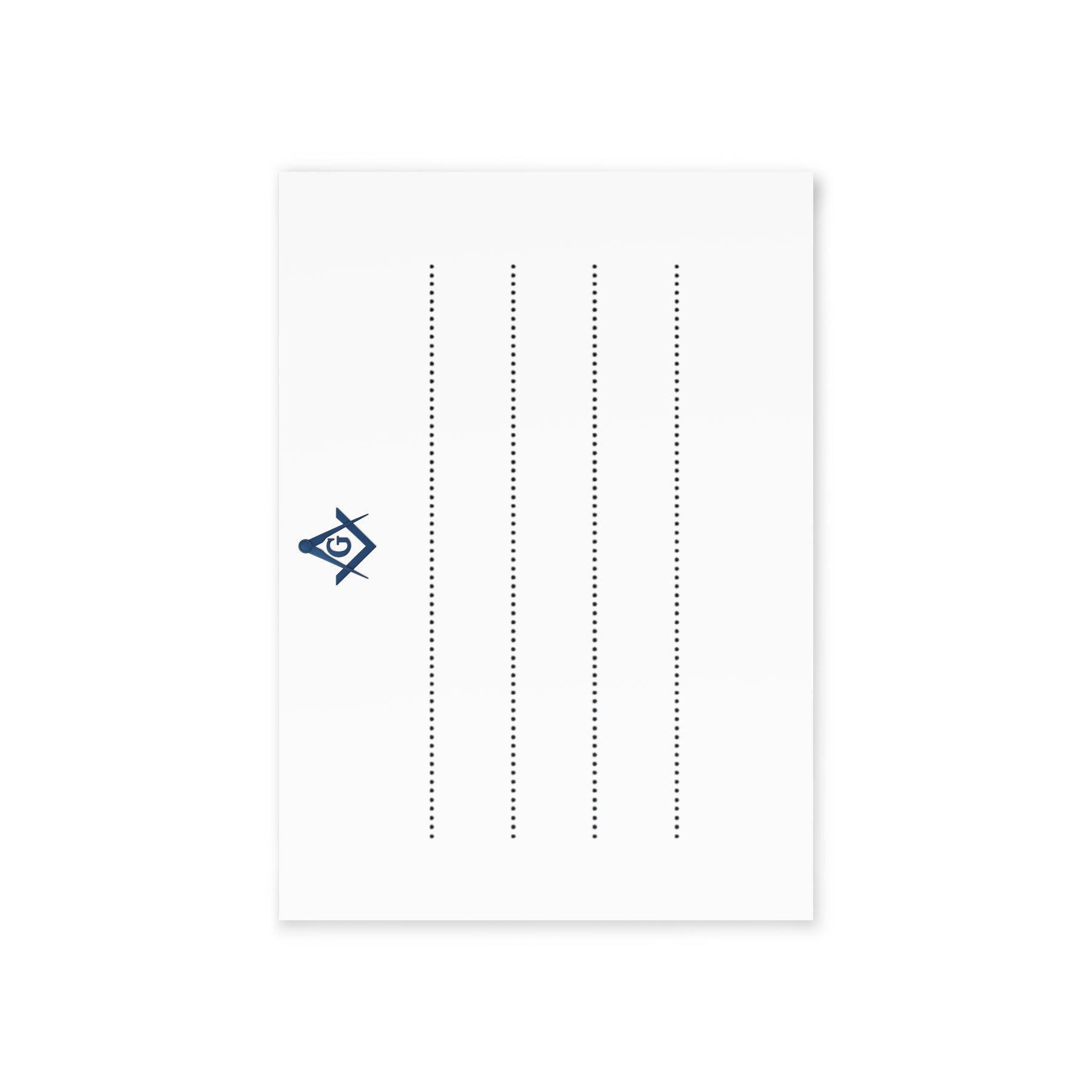 Master Mason Blue Lodge Greeting Card -  (Two-sided print) - Bricks Masons