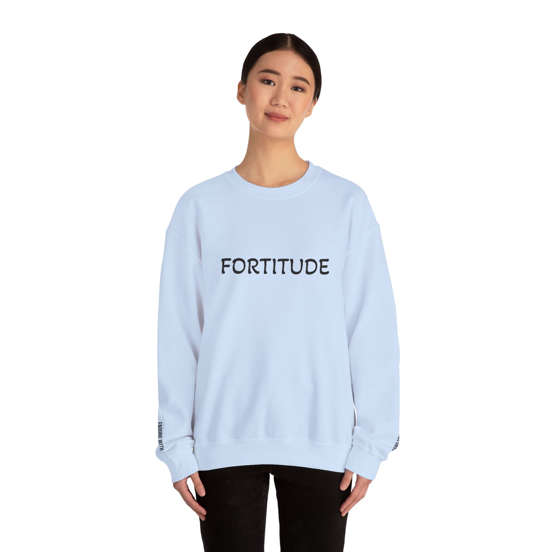 Entered Apprentice Blue Lodge Sweatshirt - Fortitude Front & Sleeves Embroidery - Bricks Masons