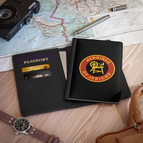 Heroines of Jericho Passport Cover - Black PU Leather With Inner Compartments - Bricks Masons