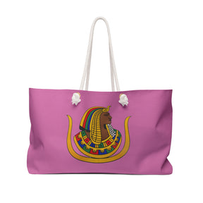 DOI Travel Bag - Pink Spun Polyester With Rope Handles - Bricks Masons
