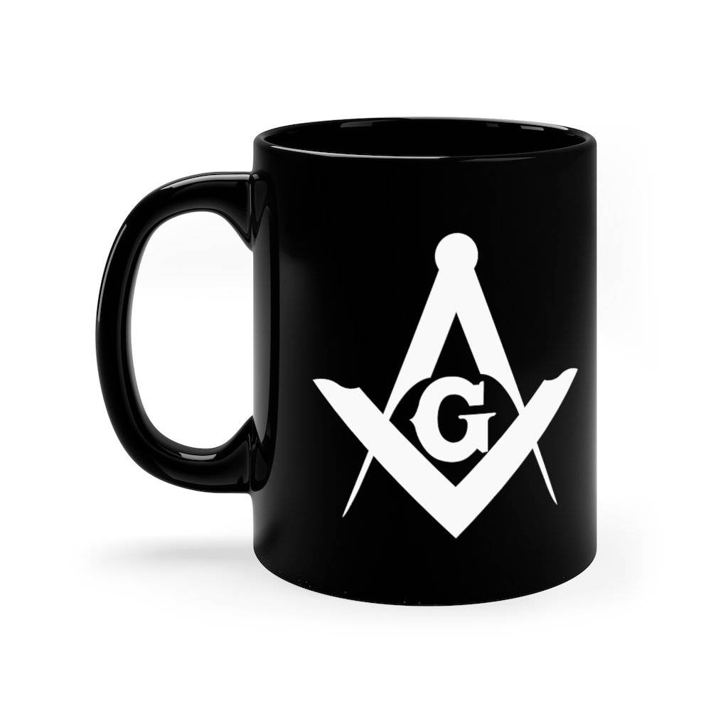 Master Mason Blue Lodge Mug - 11oz Black Square & Compass G