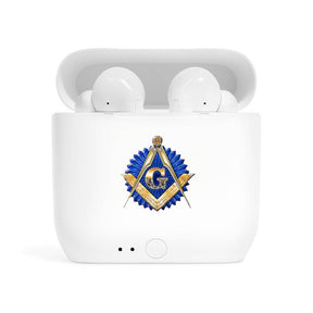 Master Mason Blue Lodge Earbud - Golden Square & Compass G