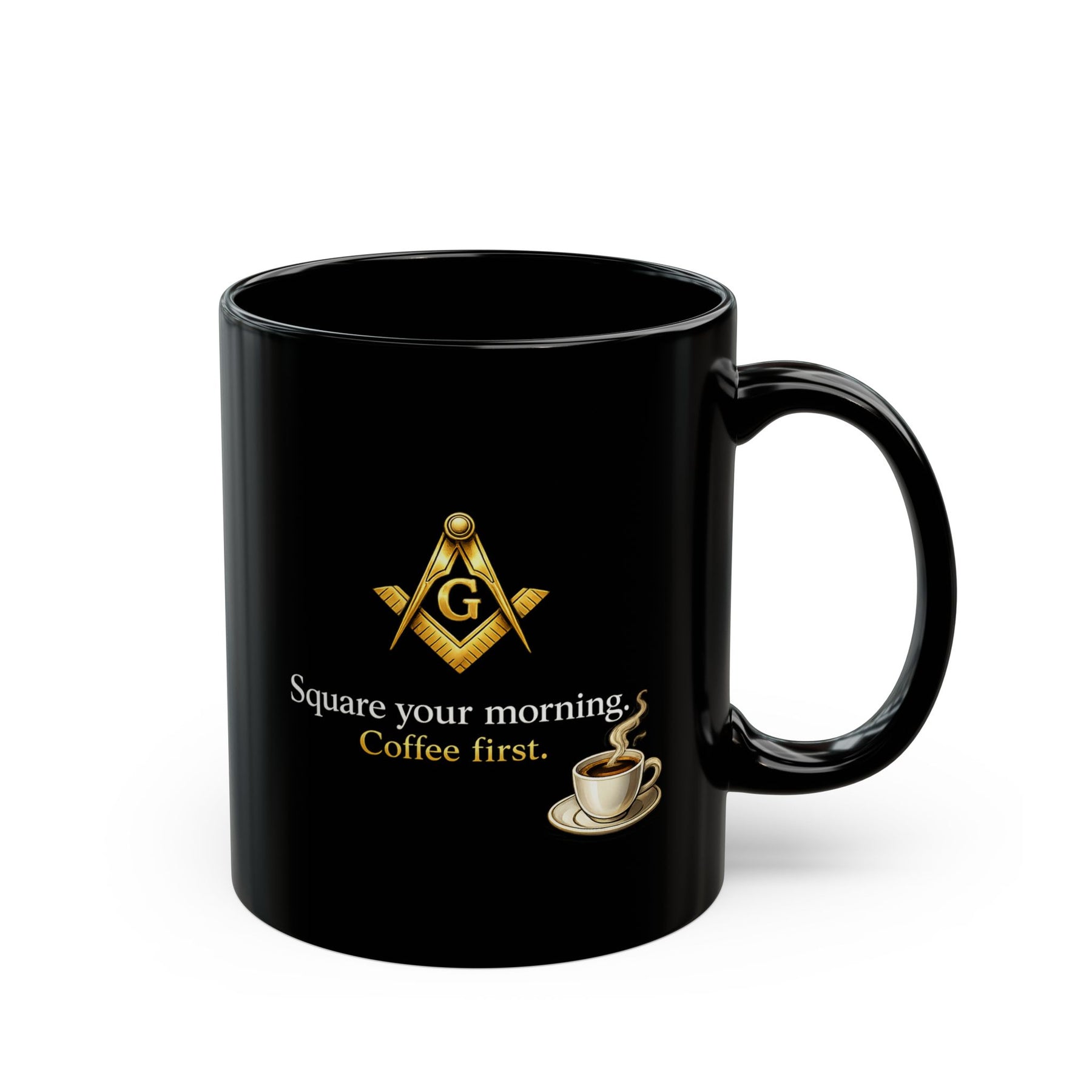 11oz Black Mug - Bricks Masons