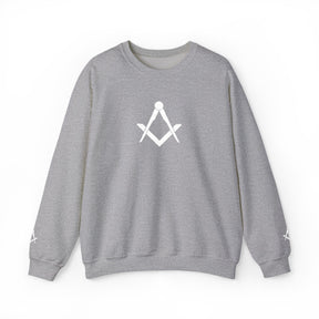 Master Mason Blue Lodge Sweatshirt - Crewneck Square & Compass Embroidery - Bricks Masons