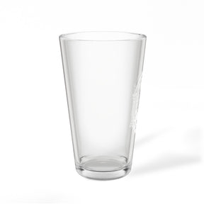 Master Mason Blue Lodge Pint Glass - Checkered Floor Pillars All-Seeing Eye & Tools