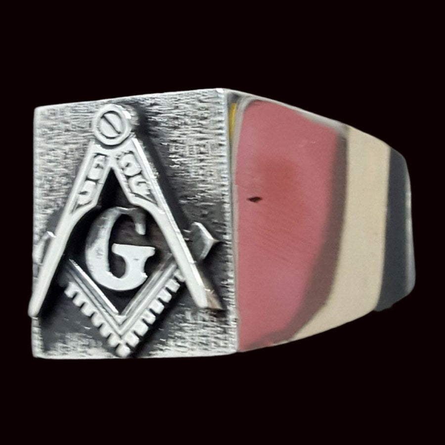 Masonic Master Degree Silver Ring 1.5 cm Art 56 - Bricks Masons