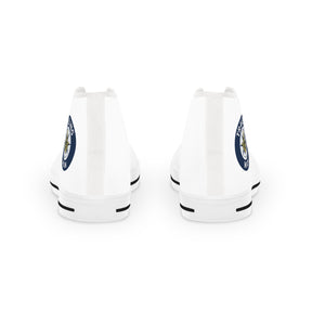 Master Mason Blue Lodge Sneaker - High Top Black & White Sole Traveling Mason - Bricks Masons