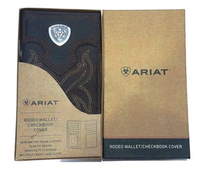 Custom Ariat Widows Sons Premium Shield Long Wallet Brown - Bricks Masons
