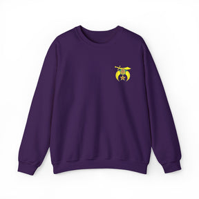 Shriners Sweatshirt - Crewneck Embroidered Front Detail - Bricks Masons