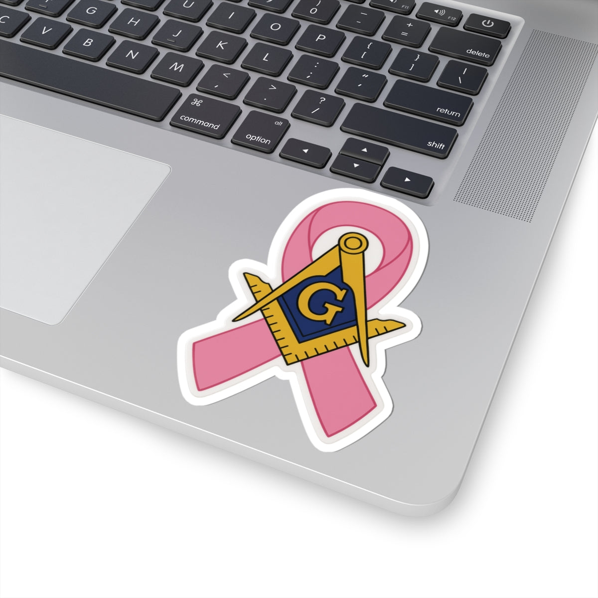 Master Mason Blue Lodge Sticker Decal - Kiss-Cut Breast Cancer Awareness - Bricks Masons
