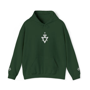 Allied Masonic Degrees Hoodie - Soft Cotton Poly Blend Embroidered Front Motif - Bricks Masons