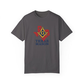 Master Mason Blue Lodge T-Shirt - Texas Mason Garment-Dyed Tee - Bricks Masons