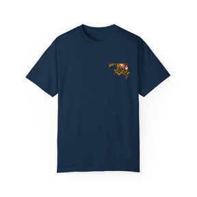 Master Mason Blue Lodge T-Shirt - Garment-Dyed Maryland Mason - Bricks Masons