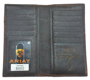 Custom Ariat Widows Sons Premium Shield Long Wallet Brown - Bricks Masons