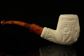 Master Mason Blue Lodge Meerschaum Pipe - Handcrafted With Fitted Case - Bricks Masons