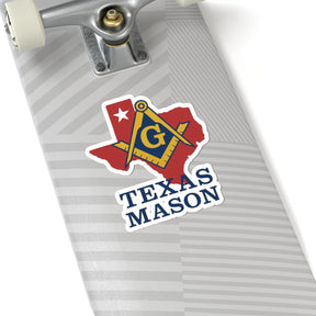 Master Mason Blue Lodge Sticker Decal - Kiss-Cut Texas Mason - Bricks Masons