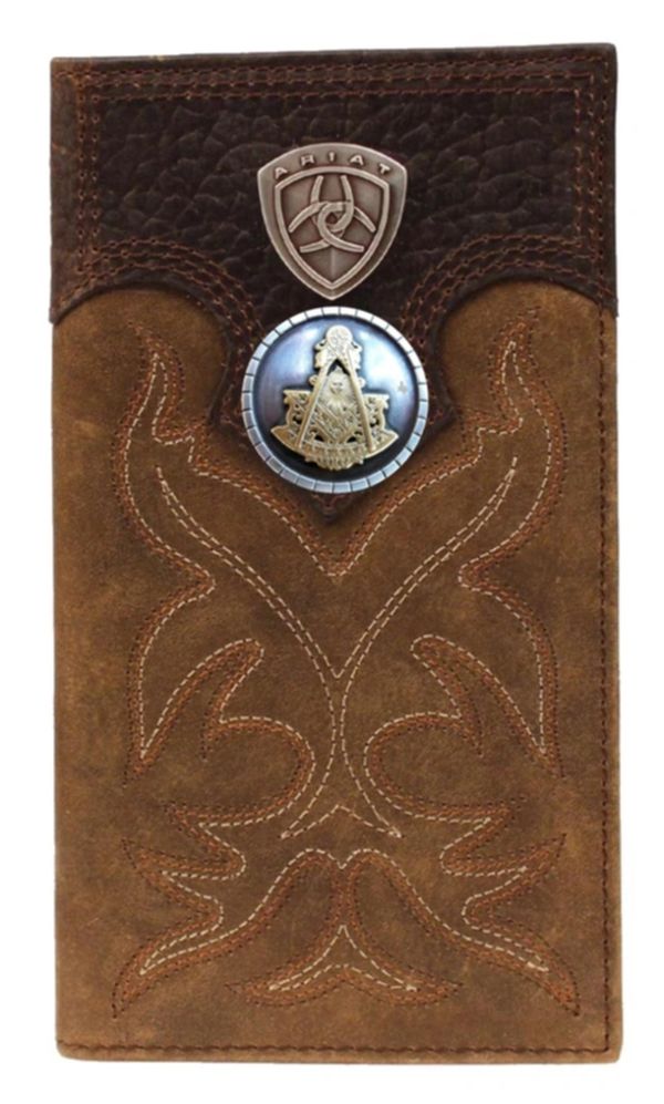 Past Master Blue Lodge Wallet - Ariat Long Length - Bricks Masons