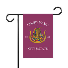 DOI Yard Flag - Colorful Personalized Printed Poly Poplin - Bricks Masons