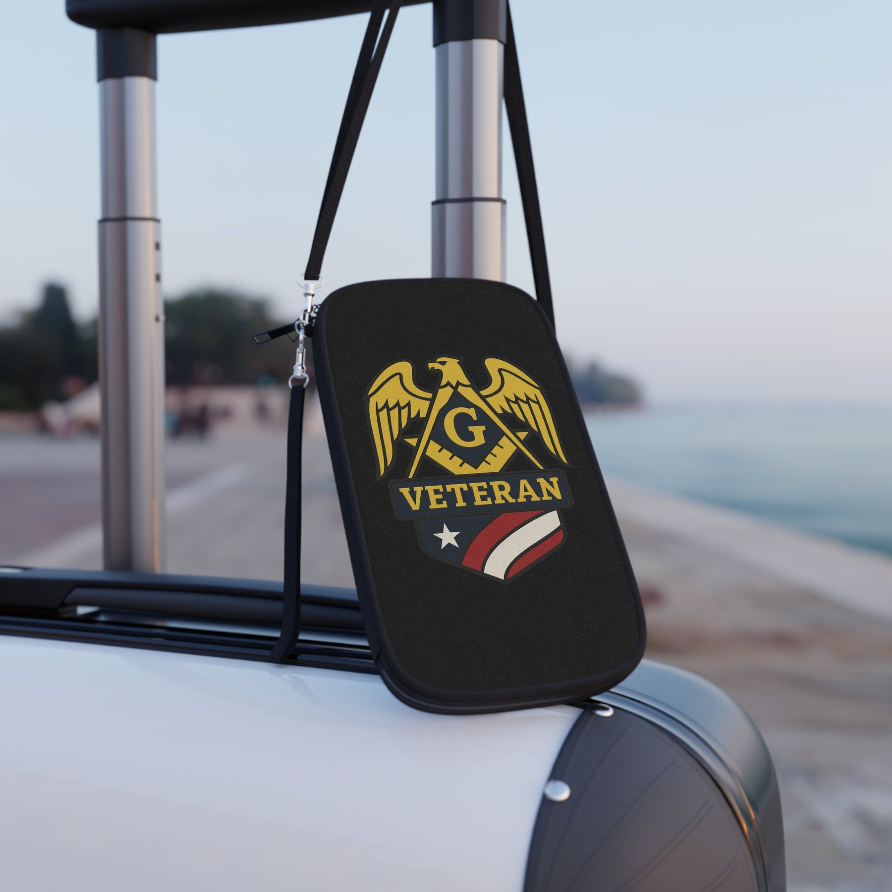 Master Mason Blue Lodge Passport Wallet - Black Veteran Mason - Bricks Masons