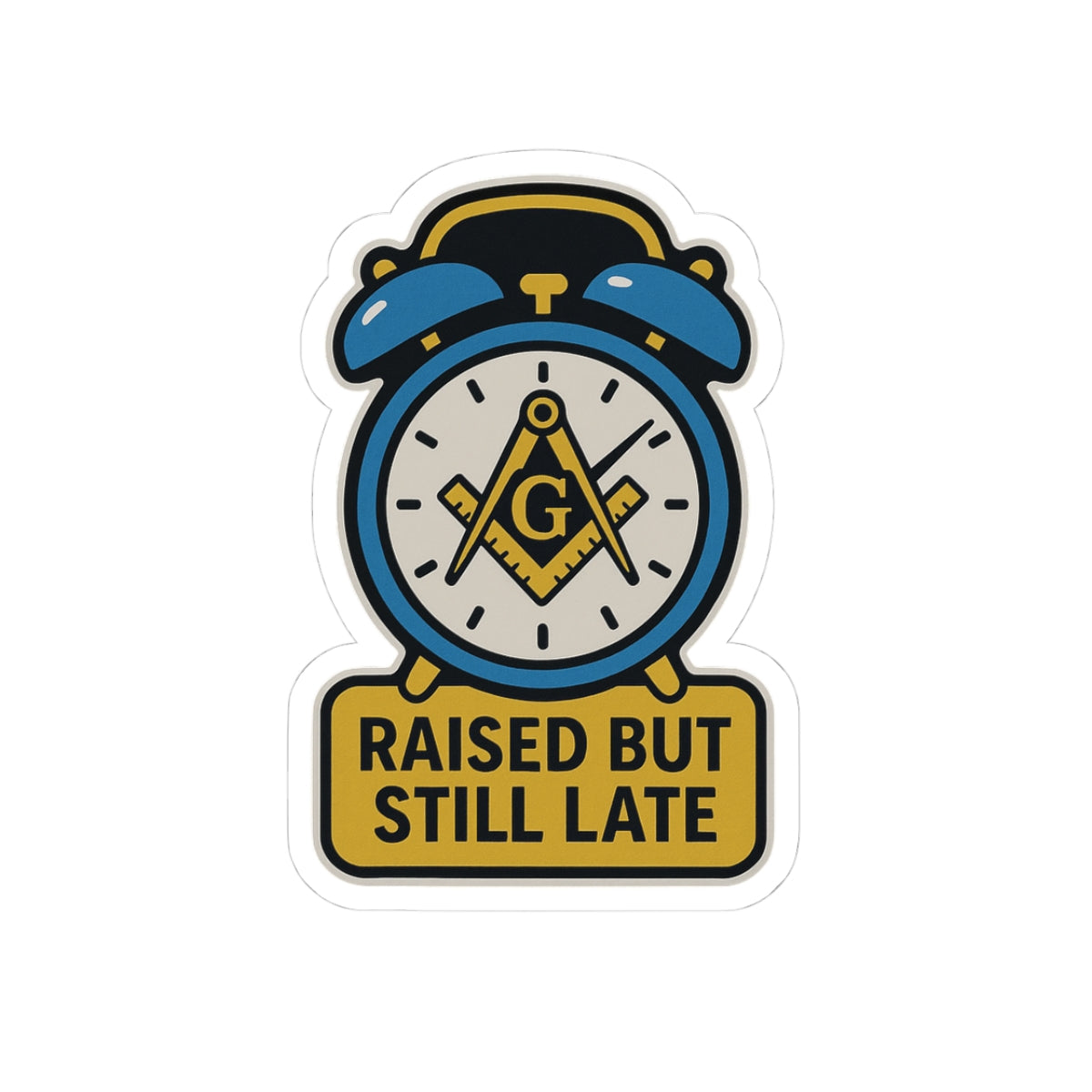 Master Mason Blue Lodge Sticker Decal - Boaz & Jachin Kiss-Cut Colorful - Bricks Masons