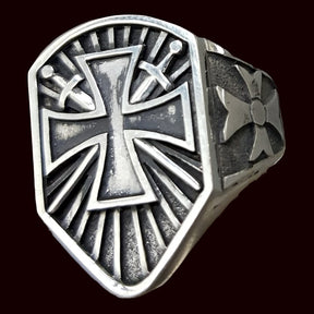 Templar Cross Ring Silver 2.5 x 1.7 cm 14 g Art 772 - Bricks Masons