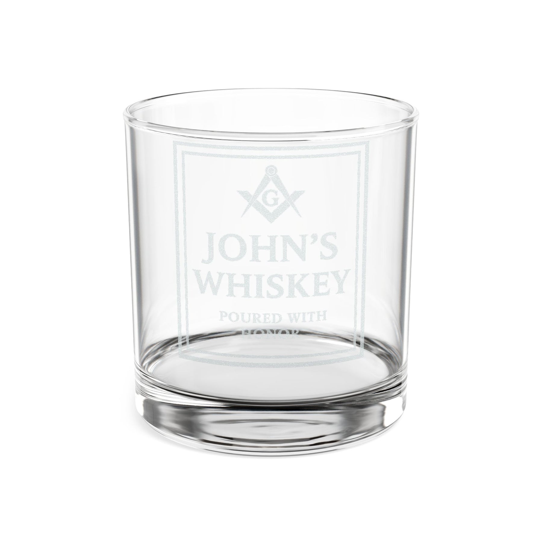 Master Mason Blue Lodge Whiskyglas – Mit Ehre eingeschenkt S&amp;C G mit Personalisierung