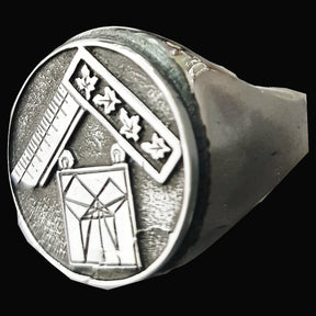 Masonic Ring Pythagorean Theorem Silver 1.8 Cm 12 Gr Art 812 - Bricks Masons