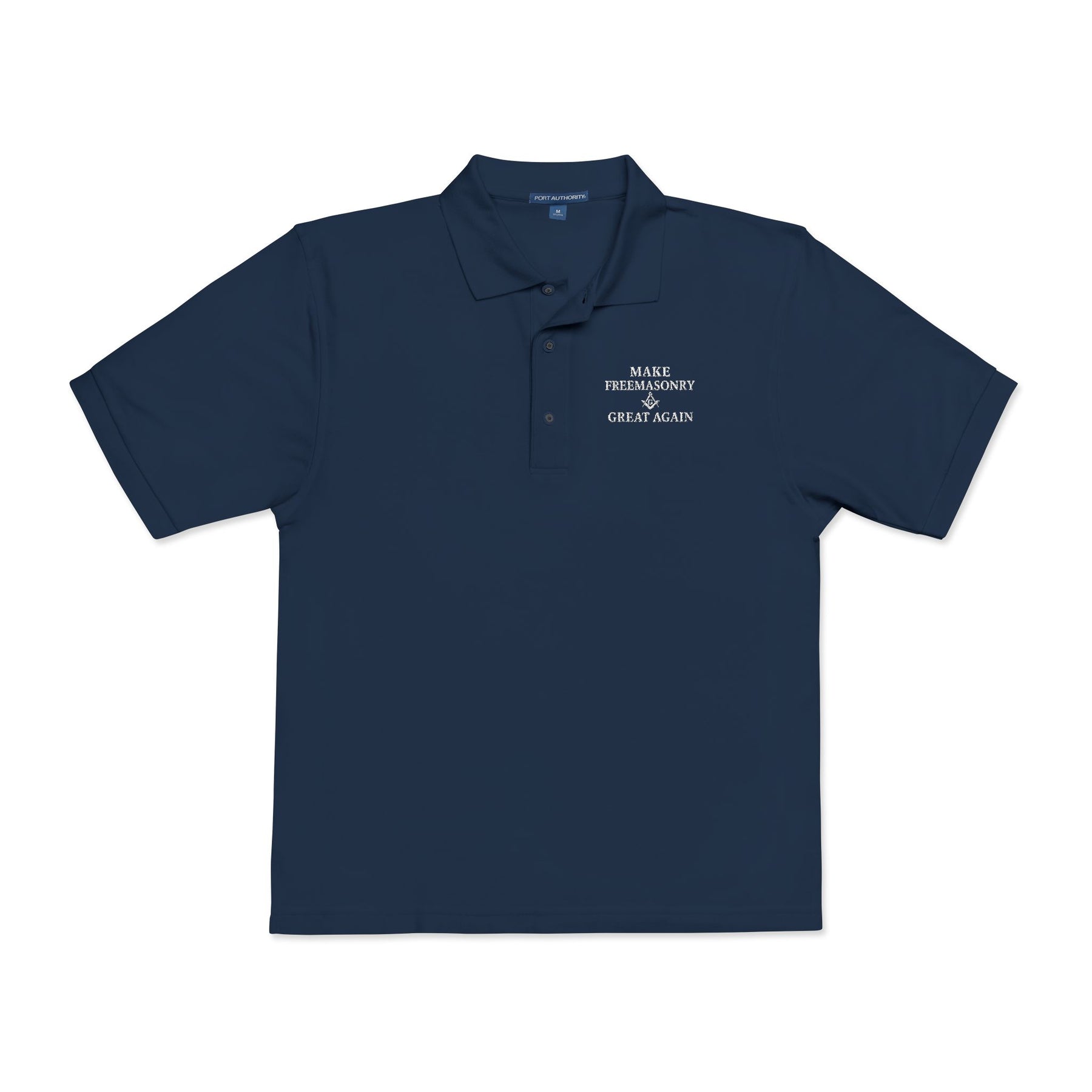 Master Mason Blue Lodge Polo Shirt - Embroidered Make Freemasonry Great Again - Bricks Masons