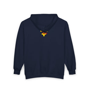 Red Branch of Eri Hoodie - Zip Up Jacket Front & Back Embroidery - Bricks Masons
