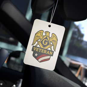 Master Mason Blue Lodge Car Air Freshener - Veteran Mason - Bricks Masons