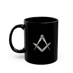 Master Mason Blue Lodge Black Mug - (11oz, 15oz) - Bricks Masons