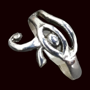 Egyptian Eye of Horus Ring Silver 2 x 1 cm 3 g Art 871 - Bricks Masons
