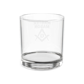 Whiskyglas der Master Mason Blue Lodge – Winkelmaß und Zirkel mit G